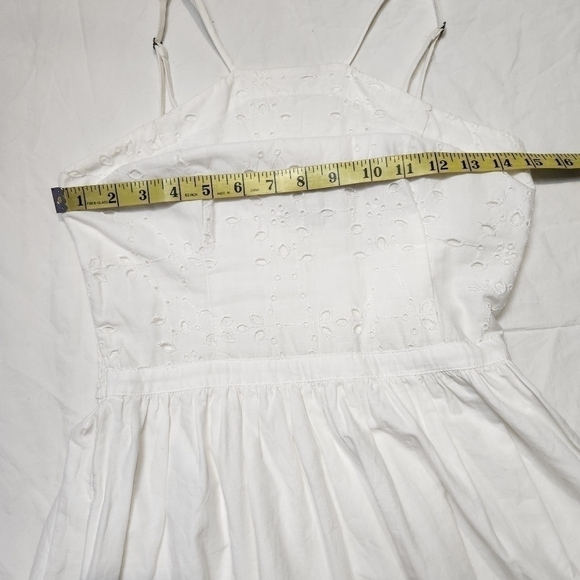 Mini dress White color Cotton Halter dress A&F Size S - Picture 12 of 14